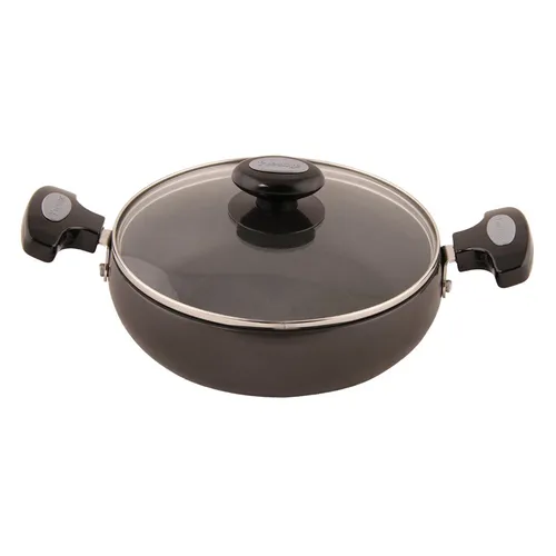 Prestige Hard Anodised Plus Saute Pan with Glass Lid, 20 cm (1.7 L) Black